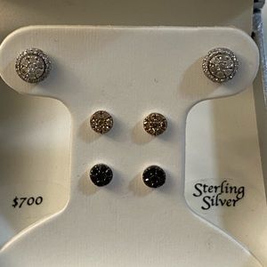 Diamond earrings with jacket